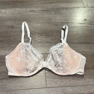 Victoria's Secret Lace Bra - White and Pink